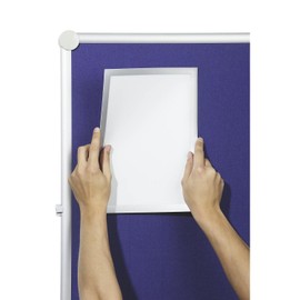 Durable Info-Rahmen Duraframe Grip (A4, Rahmen mit Klettstreifen und Magnetverschluss) 1 Stück, silber, 496823