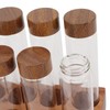 Coffee Bean Storage Tubes with Walnut Wood Stand Lid Glass