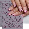 8 Sheets Leopard Nail Stickers 3D Self-Adhesive Cute Leopard Print