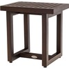 AquaTeak 18" Grate Mocha Teak Shower Bench
