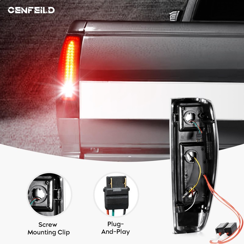 Cenfeild LED Tail Lights Assembly + 3rd Third Brake Cargo