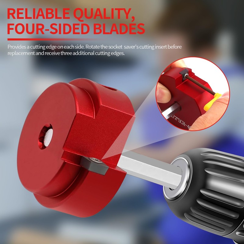 9 PCS PVC Pipe Reamer Kit, Fitting Saver Contains 1/2",3/4'',