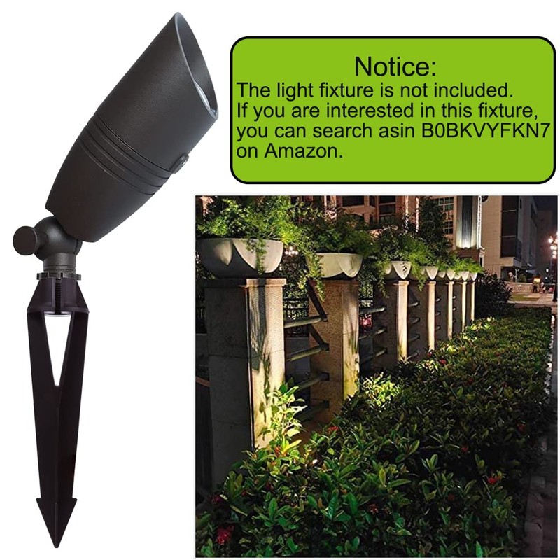 Noobibaba Landscape Lighting Stakes, Replacement Ground Stakes Plastic, 1/2 NPT