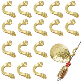 Fishing Clevis Easy Spin Spinner Clevis, 120pcs U-Shaped Brass Links Spinner Blade Clevis for Lure Fishing Spoon Spinnerbait Parts Accessory Inline Spinner Making Freshwater Saltwater