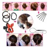 Kit Shaper Cabello Diadema Scrunchies Ligas Tiara Accesorios Negro 33pcs