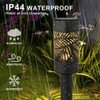 LAMTREE 6 Pack 8 Lumens Solar Pathway Lights, Metal Lamp