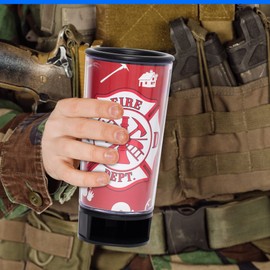 Fire Fighter Spit Bud Portable Spittoon with Can Opener: The Ultimate Spill-Proof Spitter by Spitbud