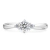 KRKC&CO Moissanite Engagement Ring Simulated Diamond Ladies Fashion Ring 0.5