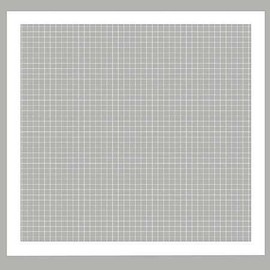 Eggcrate Return Grille, T-grid Ceiling, 22" x 22", Wht, PK2