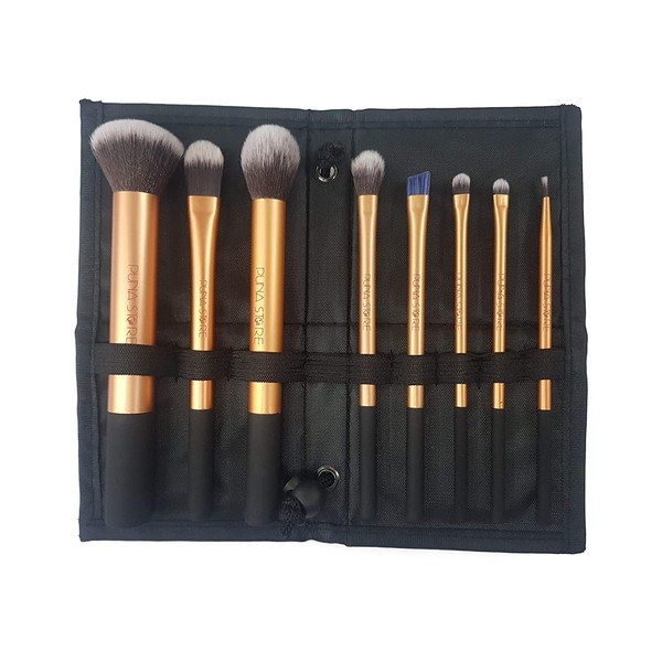 METREY Soft Synthetic Bristles Makeup Brushes - Bronze, Pack of