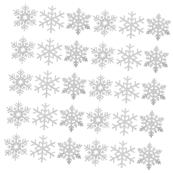 Operitacx 30pcs Christmas Sew on Patches Snowflake Embellishments for Clothing