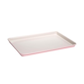 Paris Hilton Nonstick Carbon Steel Bakeware Collection, 15-Inch x 10-Inch Cookie Baking Sheet, Dishwasher Safe, Made without PFOA and PFAS, Pink Cream Two-Tone