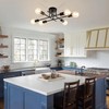 Rviezza 6-Lights Semi Flush Mount Modern Ceiling Light Fixture, Industrial