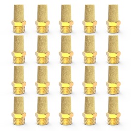 EterMutable 20Packs 1/8" Male Thread Brass Pneumatic Air Muffler Sintered Bronze Exhaust Silencer