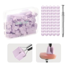SAVILAND 100PCS Nail Sponges for Ombre: Purple Nail Art Sponges With Grabbing Pen Ombre Nail Sponge Gradient Nail Tools Aura Nails Ombre Nail Brush Professional Home DIY Nail Art Salon