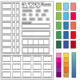 CRASPIRE Color Swatches Clear Stamps Palette Reusable Retro Transparent Silicone Stamp Seals for DIY Scrapbooking Supplies Embossing Paper Card Album Decoration Craft