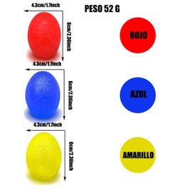 Ejercitador de Mano para Rehabilitación y para Fortalecer,Juego de pelota antiestrés para manos y banda de resistencia, ejercitador de manos para aliviar el dolor en las articulaciones, entrenamiento de rehabilitación, relajación de manos(3 pelotas + 3 b
