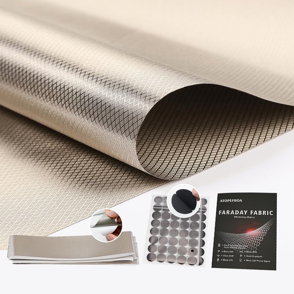 Faraday Fabric, DIY Faraday Bags/Faraday Cage, Military Grade EMF/EMP Protection