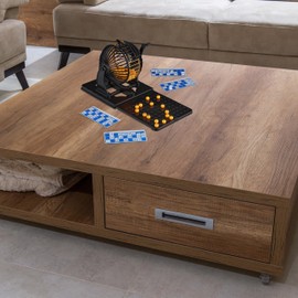 Relaxdays Bingo Game with Lot Drum, 90 Balls, 72 Cards, Extendable Game Board, Children & Adults, Tombola, Black