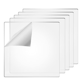 4 x 4 Inches Clear Plastic Acrylic Sheets 0.12 Inch Thick Acrylic Square Panel Transparent Square Signs for Crafts and Painting Supplies (20 Pieces)