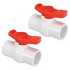 PATIKIL 32mm Inner Diameter Ball Valves 2pcs PVC Socket Shut-off