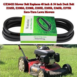 Wanotine GX26422 Mower Belt Replaces 48 inch & 54 inch Deck Belt Z325E, Z330M, Z330R, Z355E, Z355R, Z365R, Z375R Zero-Turn Lawn Mowers, Replacement GX26422 Deck Belt (1/2" x 144")