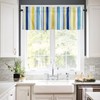 Yellow Blue Stripe Curtains for Living Room/Bedroom/Bathroom/Kitchen Windows - Rod