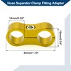 Hihaha Schlauch-Separator-Klemmfitting-Adapter/Rohrleitungsschlauchlinienseparator-Klemmwerkzeug AN6 14mm 4 Stück Goldton