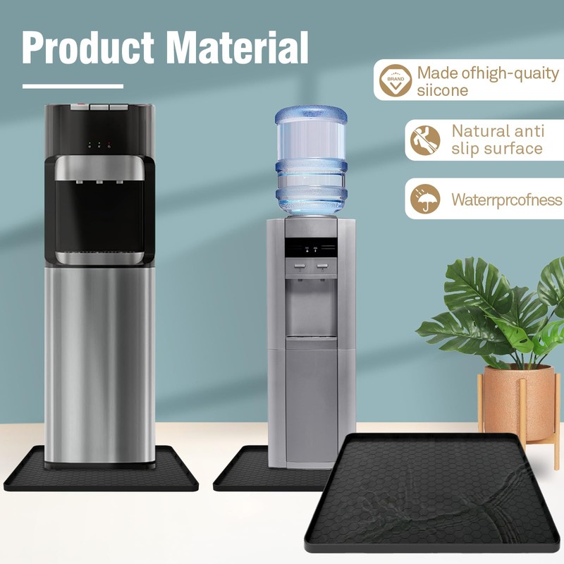 Water Cooler Mat - (22" x 19") Non-Slip Water Cooler