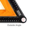 GemRed Digital Angle Finder Protractor (Model 82305-Aluminum, 200mm)