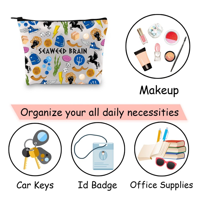 Funny Percy Book Gift Seaweed Brain Makeup Bag Percy Book