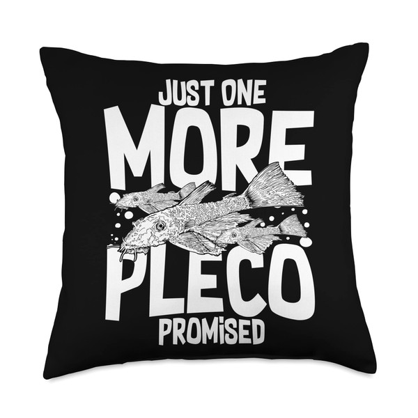 Plecostomus Pleco Fish Aquarium Food Tank Zebra Cave Throw Pillow,