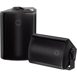 Herdio4" Indoor Outdoor Speakers 200W Bass Stereo Waterproof Wall Mount Speakers - Black