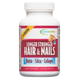 Applied Nutrition Longer Stronger Hair & Nails Liquid Soft-Gels, 60 ct