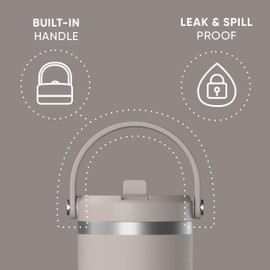 Hydrapeak Nomad 32 oz Tumbler with Handle and Straw Lid, Leakproof, Double Insulated, 32oz Cup Stainless Steel (Mocha)