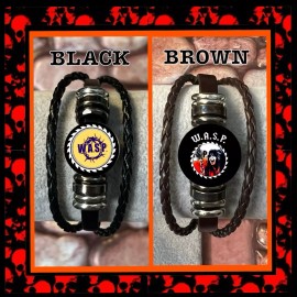 W.A.S.P.  WILD CHILD TWIN BRACELET BLACK AND BROWN WASP