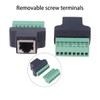 PENGLIN 4PCS RJ45 Female to 8 Pins Screw Terminal Adapter