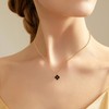 Teaque 18K Gold Four Leaf Studded Clover Necklace | Double