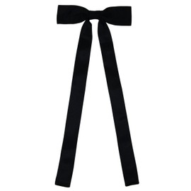 SYAYA Adjustable Long Silk Bow Tie, Pre Tied Necktie For ladies T-shirt Decoration/Christmas/Cosplay/Party/ B11(black)
