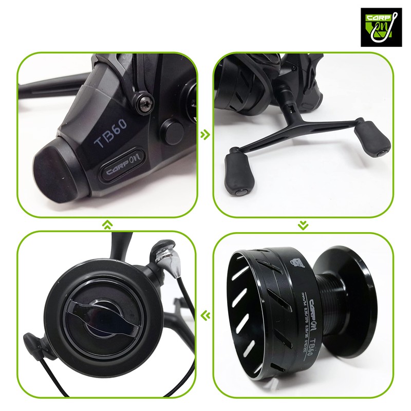 Carp On - TB60 FREESPOOL 6BB Fishing Reel (5 plus