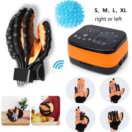 Unbranded Rehabilitation Robot Gloves for Stroke Recovery Trainer Multiple Workout Modes - Left Hand- Large Size