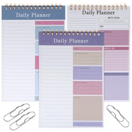 Yoicn Lth 3 Pack To Do List Notepad, Undated Daily Planner A5 with Paper Clips, To Do List Pad for Work, Study and Personal Oraganizer
