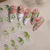 2 Sheets Spring Nail Art Stickers 5D Embossed with Peals