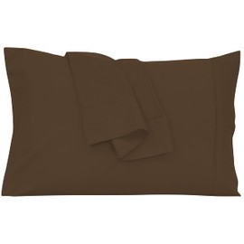 Royale Linens King Pillowcase Set of 2 - Bed Pillow Cover - 20" x 40" - Chocolate Pillowcases - 1800 Brushed Microfiber, Wrinkle & Fade Resistant - Soft & Cozy- King Size Pillow Case (King, Chocolate)