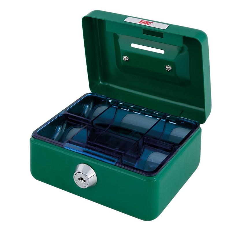 Mini Cash Box with Slot Number 0, green, 17016