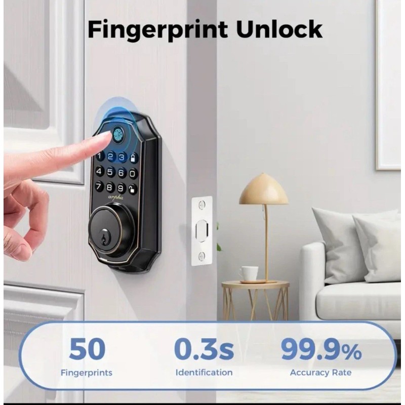 arpha LLAVÍN INTELIGENTE CON ENTRADA HUELLAS DACTILARES Y CÓDIGOS RECOMENDADO