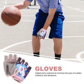 BESPORTBLE 1 Pair Fingerless Gloves for Boys Batting Gloves Fishing Gloves Unicorn Riding Gloves Climbing Gloves Children's Cycling Gloves Child Protection Gloves Non-Slip