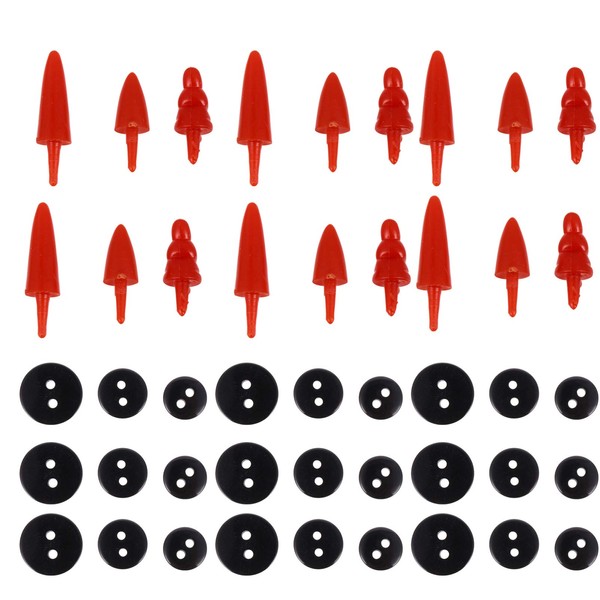 Toddmomy 260Pcs Christmas Snowman DIY Craft Kit, Tiny Buttons, Carrot