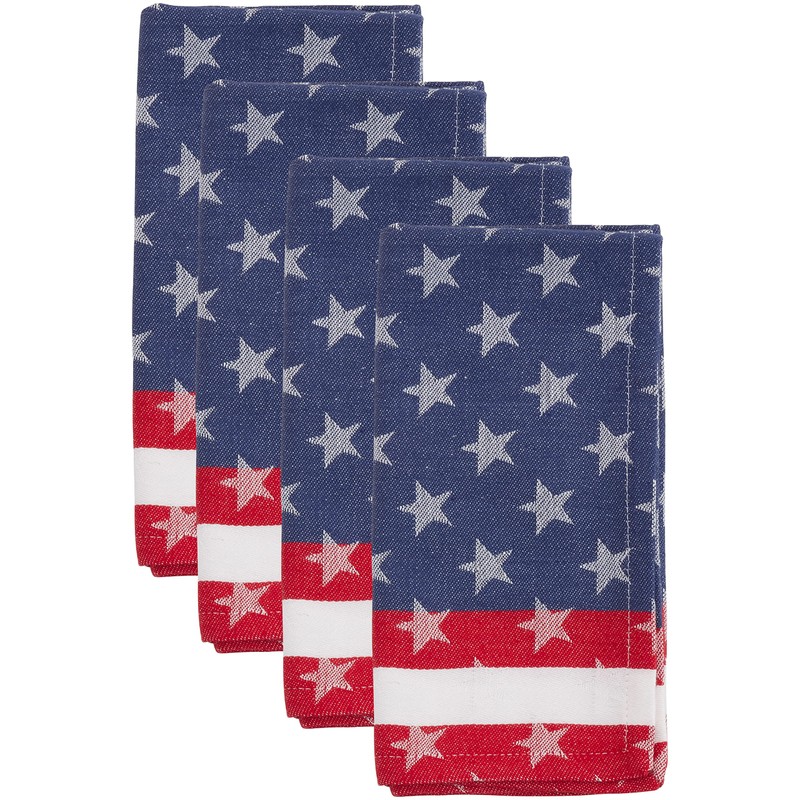 Americana Design Table Napkins (Set of 4)