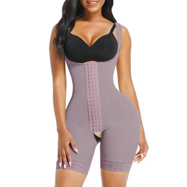 FeelinGirl Women's Shaping Bodysuits, Stomach Away Shapewear with 3 Rows of Hooks, Figure-Shaping with Wide Shoulder Straps, Waist Shaper, High Waist, Comfortable Shaping Bodysuit, brown